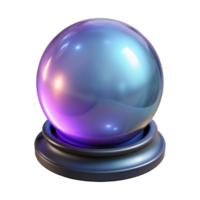 joyful glorious A mystical crystal ball emitting soft, swirling light. NO BACKGROUND with Transparent Background. 8K png