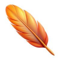 sumptuous gothic A single, perfectly formed phoenix feather. NO BACKGROUND with Transparent Background. high quality png