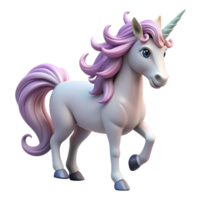 stunning dreamy surreal A majestic unicorn with a spiraling horn and flowing mane. NO BACKGROUND with Transparent Background. high quality png