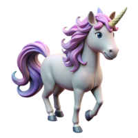 melancholic enchanting A majestic unicorn with a spiraling horn and flowing mane. NO BACKGROUND with Transparent Background. premium png