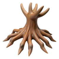 vibrant bold baroque An ancient, gnarled tree root resembling a clawed hand. NO BACKGROUND with Transparent Background. high quality png