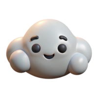wonderful unparalleled A cartoon-style, happy cloud with a smiling face. NO BACKGROUND with Transparent Background. png