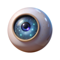 majestic exemplary A single, realistic human eye with a mystical, starry pupil. NO BACKGROUND with Transparent Background. png