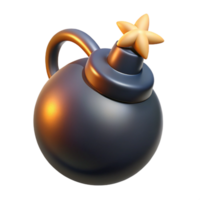 spectacular exceptional A cartoon-style bomb with a lit fuse. NO BACKGROUND with Transparent Background. png