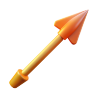 serene unparalleled A single, stylized arrow with glowing fletching. NO BACKGROUND with Transparent Background. png