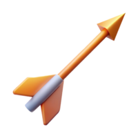 stunning unparalleled A single, stylized arrow with glowing fletching. NO BACKGROUND with Transparent Background. png