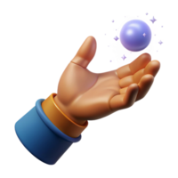 joyful immaculate A detailed illustration of a human hand casting a spell. NO BACKGROUND with Transparent Background. high resolution png