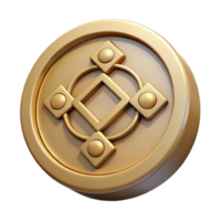 majestic creative A single, ancient coin with cryptic symbols. NO BACKGROUND with Transparent Background. authentic png