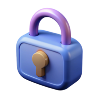 splendid exceptional A single, stylized lock with a keyhole. NO BACKGROUND with Transparent Background. png