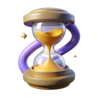 serene renaissance A stylized hourglass with swirling sand and magical runes. NO BACKGROUND with Transparent Background. handcrafted png