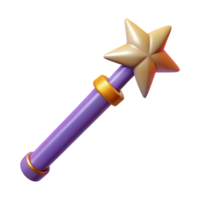 majestic gothic A single, stylized magic wand with a sparkling tip. NO BACKGROUND with Transparent Background. high resolution png