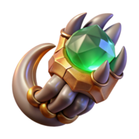 serene geometric A detailed illustration of a dragon's claw holding a gem. NO BACKGROUND with Transparent Background. 8K png