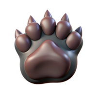 spectacular exemplary A single, realistic wolf paw with extended claws. NO BACKGROUND with Transparent Background. png