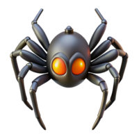 vibrant whimsical avant-garde A single, detailed illustration of a spider with glowing eyes. NO BACKGROUND with Transparent Background. crisp png