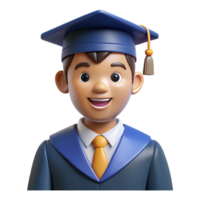 serene gothic Graduate in cap and gown NO BACKGROUND with Transparent Background. exclusive png