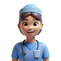 spectacular creative Nurse in scrubs NO BACKGROUND with Transparent Background. crisp png