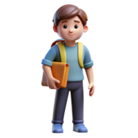 signature creative Student with backpack NO BACKGROUND with Transparent Background. genuine png