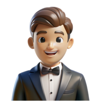 striking signature Groom in a tuxedo NO BACKGROUND with Transparent Background. png