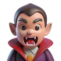 fascinating memorable Vampire with fangs NO BACKGROUND with Transparent Background. png