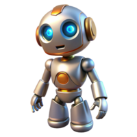 mesmerizing creative Robot with glowing eyes NO BACKGROUND with Transparent Background. ultra HD png