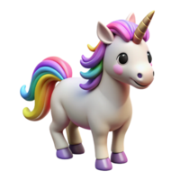 signature futuristic Unicorn with a rainbow mane NO BACKGROUND with Transparent Background. museum quality png