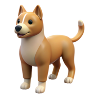 memorable renaissance Dog with wagging tail NO BACKGROUND with Transparent Background. studio quality png