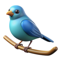 intense splendid Bird perched on a branch branch cropped out NO BACKGROUND with Transparent Background. artisan png