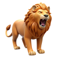 pristine bold futuristic Lion roaring NO BACKGROUND with Transparent Background. precision png