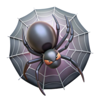 melancholic splendid Spider spinning a web web cropped out NO BACKGROUND with Transparent Background. 8K png