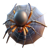harmonious immaculate Spider spinning a web web cropped out NO BACKGROUND with Transparent Background. crisp png