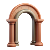 peaceful captivating Romanesque arch keystone, NO BACKGROUND with Transparent Background. top-tier png