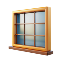 unparalleled elegant Mid-century modern window frame, NO BACKGROUND with Transparent Background. high resolution png