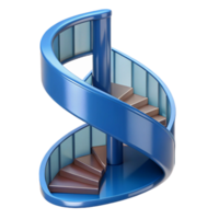 reflective gorgeous Spiral staircase section, NO BACKGROUND with Transparent Background. genuine png