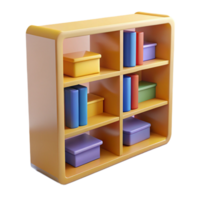 peaceful immaculate Bookshelf, NO BACKGROUND with Transparent Background. exclusive png