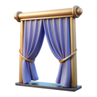majestic ethereal rustic Curtain, NO BACKGROUND with Transparent Background. high resolution png