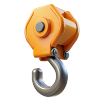 magnificent romantic modern Construction crane hook, NO BACKGROUND with Transparent Background. precision png
