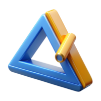 memorable industrial Architect's triangle, NO BACKGROUND with Transparent Background. impeccable png