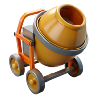 romantic striking Concrete mixer drum, NO BACKGROUND with Transparent Background. fine detail png