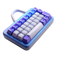 vibrant futuristic Mechanical keyboard gaming customizable keys NO BACKGROUND with Transparent Background. genuine png