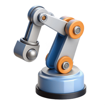 impareggiabile futuristico robot braccio industriale automazione robotica pinza no sfondo con trasparente sfondo. autentico png