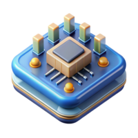 iconic gothic Microchip circuit board electronic components NO BACKGROUND with Transparent Background. masterfully captured png