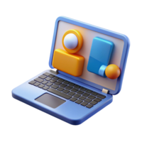 pristine acclaimed Laptop with conferencing software open NO BACKGROUND with Transparent Background. png