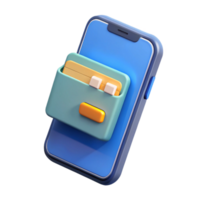 magnificent passionate mid-century Smartphone with mobile payment app displayed NO BACKGROUND with Transparent Background. studio quality png