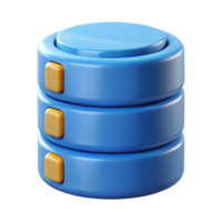 playful fascinating Database icon data storage information management NO BACKGROUND with Transparent Background. flawless png