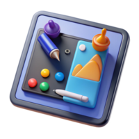 memorable retro Tablet displaying digital art creation software NO BACKGROUND with Transparent Background. elite png