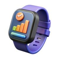 playful impressive Smartwatch displaying sleep tracking data analysis NO BACKGROUND with Transparent Background. sharp png