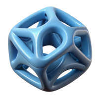 timeless organic 3D printed object prototype plastic material NO BACKGROUND with Transparent Background. luxury png
