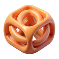 playful spectacular 3D printed object prototype plastic material NO BACKGROUND with Transparent Background. handcrafted png
