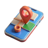 remarkable vintage Smartphone with navigation app map displayed NO BACKGROUND with Transparent Background. gallery standard png