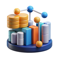 suntuoso impressionista grande dados analytics em formação visualização dados Ciência não fundo com transparente fundo. sem falhas png